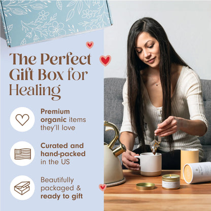 USDA Organic Get Well Gift Box: Fluffy Self-Care Package for Women