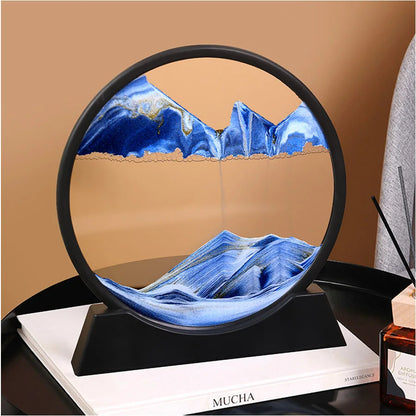 3D Hourglass Quicksand Art – Mesmerizing Moving Sand Picture for Home or Office