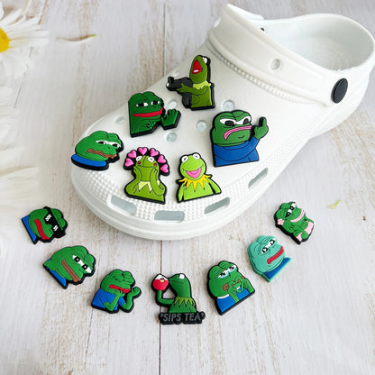 Pepe Frog Croc Charms