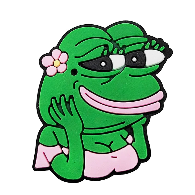 Pepe Frog Croc Charms