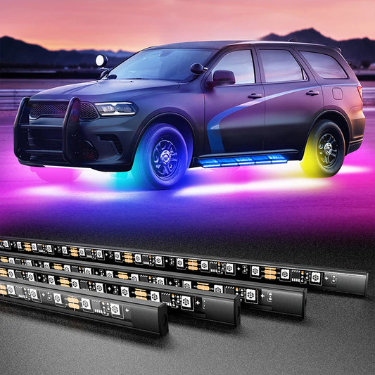 Underglow Neon Car Dream Color Neon Flexible Remote Control Led Light Vehicles Bottom Auto Underneath Lights For Under Car SUV