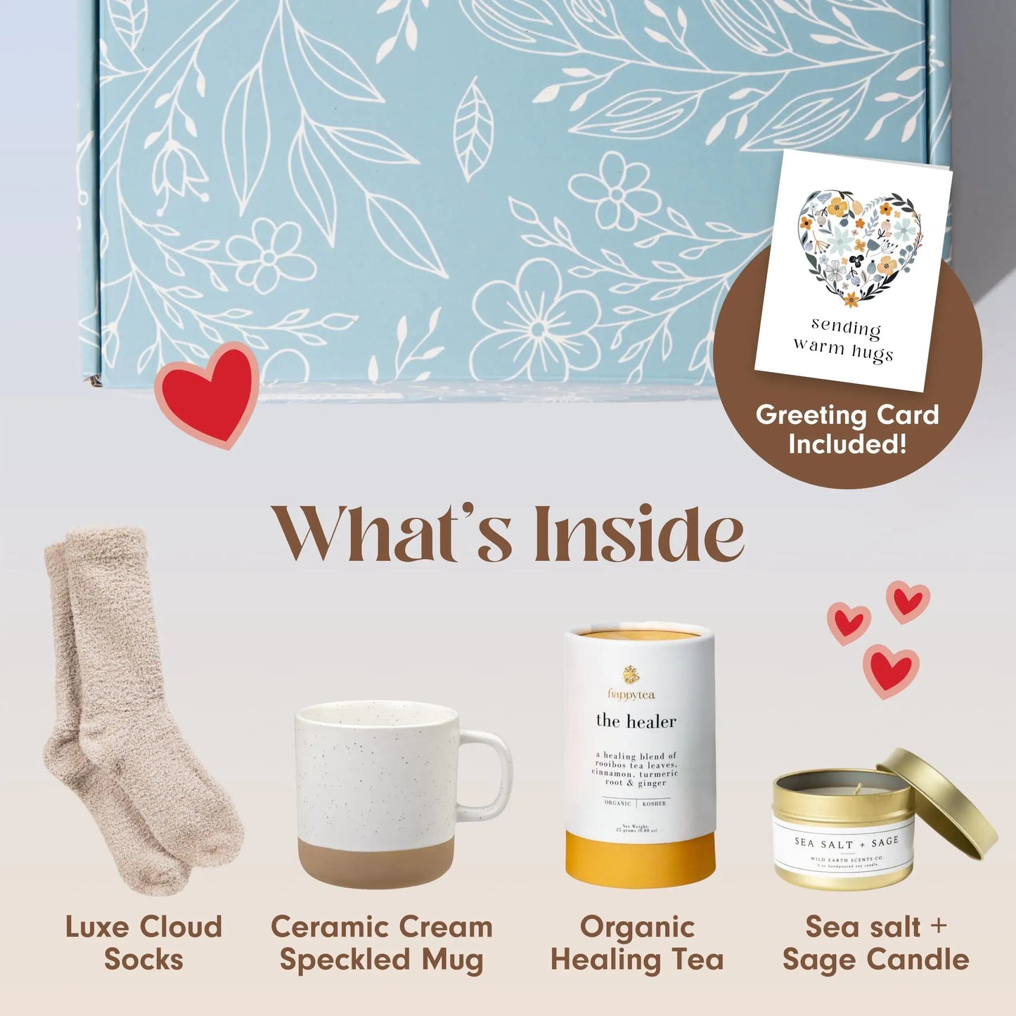 USDA Organic Get Well Gift Box: Fluffy Self-Care Package for Women